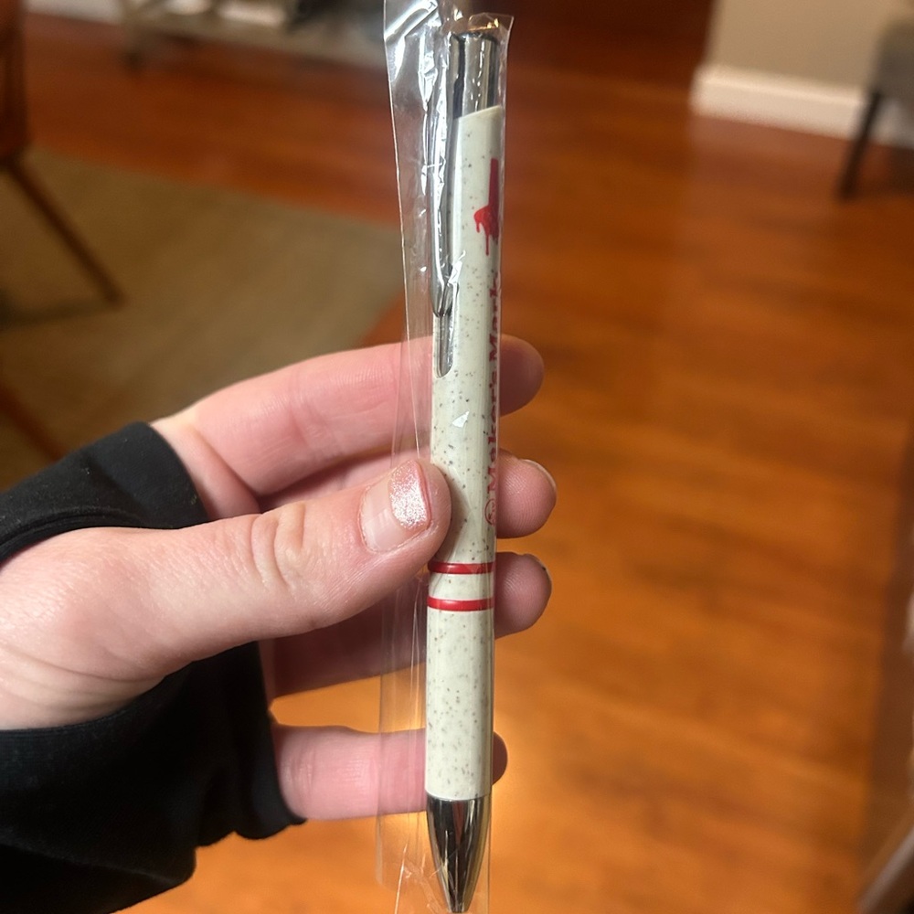 Maker's Mark Cream and Red Ballpoint Pen - Picture 3 of 3